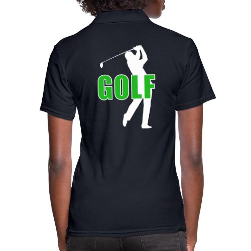 Golf: Classic Golf Motion - Women's Pique Polo Shirt