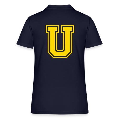 Letter U – Capital Athletic Alphabet Monogram - Women's Pique Polo Shirt