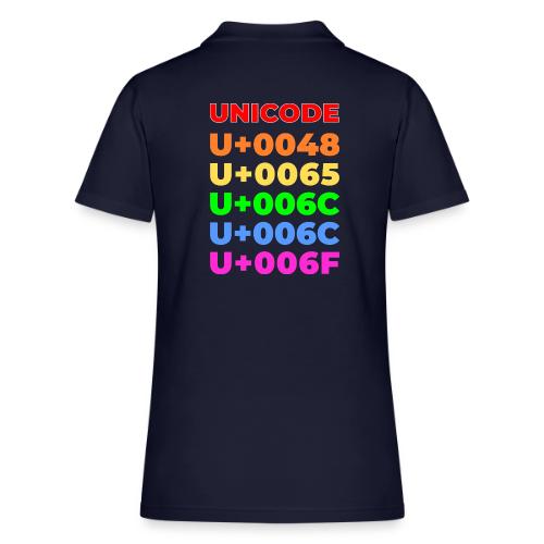 Hello, in unicode - Women's Pique Polo Shirt
