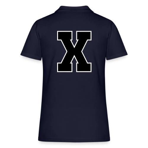 Varsity Letter X Athletic Monogram - Women's Pique Polo Shirt