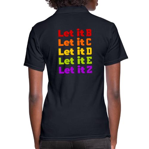 Let It Be Alphabetical - Women's Pique Polo Shirt