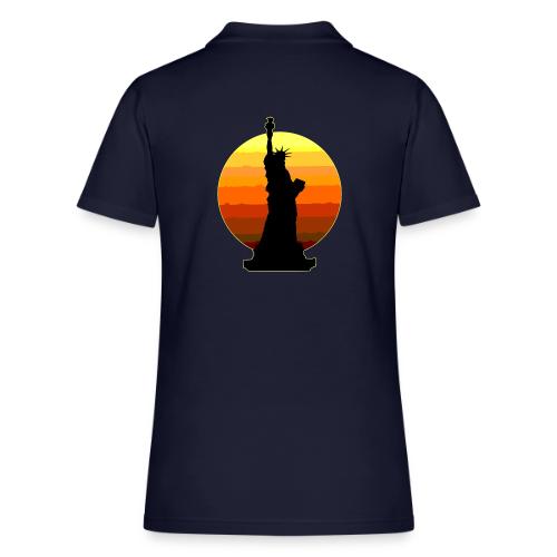 USA: Golden Horizon Liberty - Women's Pique Polo Shirt