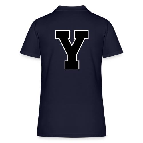 Varsity Letter Y Collegiate Alphabet Art - Women's Pique Polo Shirt