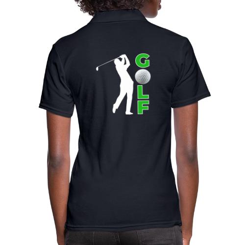 Golf: Classic Golf Motion - Women's Pique Polo Shirt