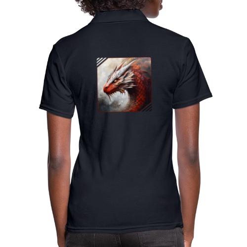 Mystic Dragon Realm - Women's Pique Polo Shirt