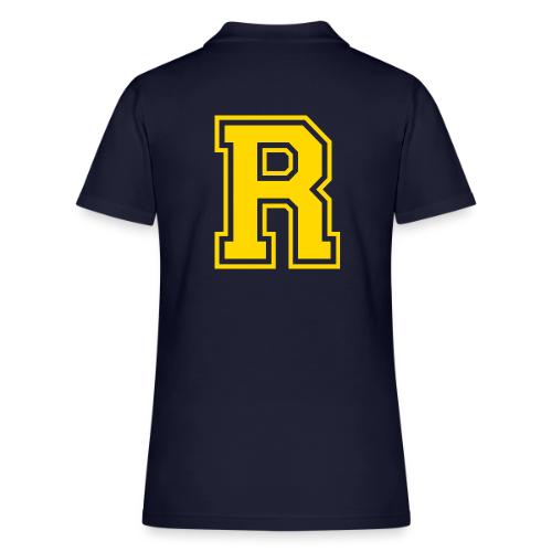 Letter R – Capital Athletic Alphabet Monogram - Women's Pique Polo Shirt