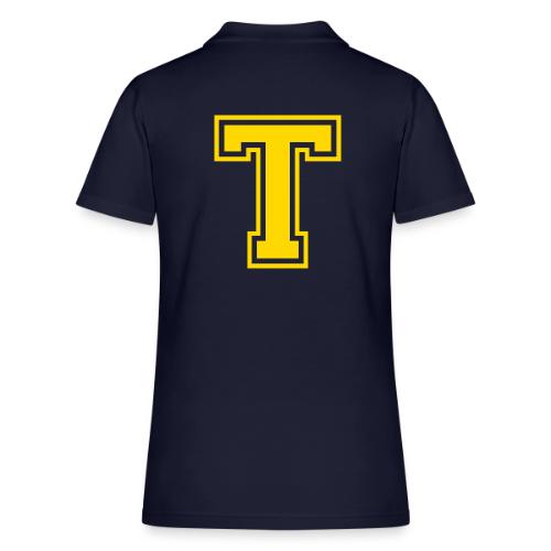 Letter T – Capital Athletic Alphabet Monogram - Women's Pique Polo Shirt