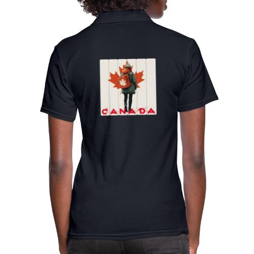 Canada: Proud Canadian Woman - Women's Pique Polo Shirt