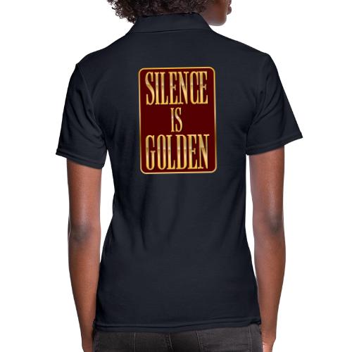 Silence Is Golden - Women's Pique Polo Shirt
