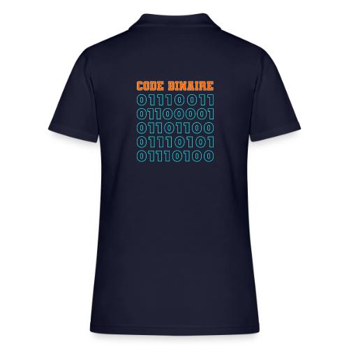 Hi in binary code - Women's Pique Polo Shirt