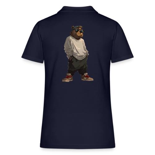 Urban Streetwear Bear Cool Apparel Design - Women's Pique Polo Shirt