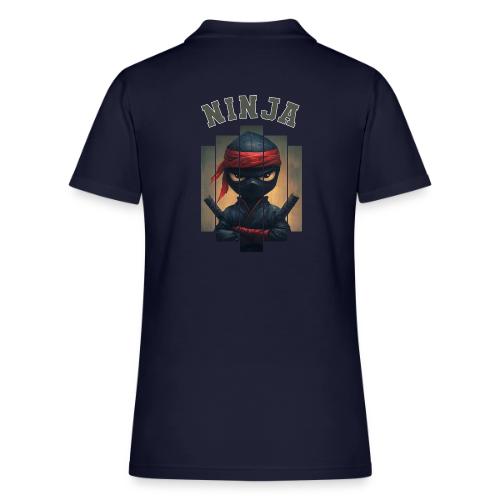 Cartoon Ninja Vibes - Women's Pique Polo Shirt