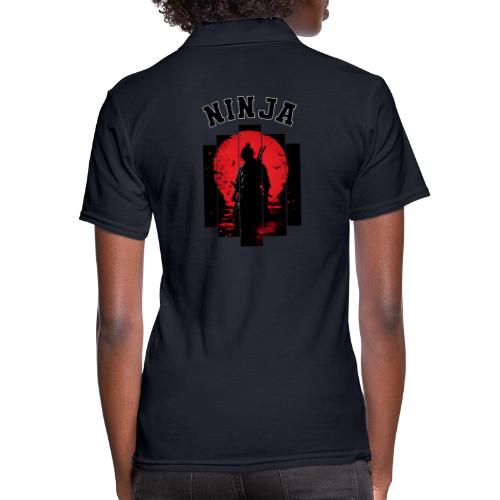 Ninja in the Shadows - Women's Pique Polo Shirt
