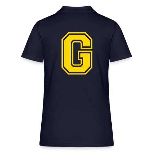 Letter G – Capital Athletic Alphabet Monogram - Women's Pique Polo Shirt