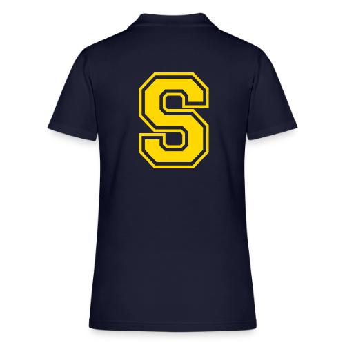 Letter S – Capital Athletic Alphabet Monogram - Women's Pique Polo Shirt