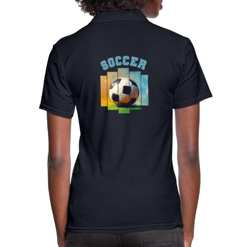 Soccer Ball Vibes - Women's Pique Polo Shirt