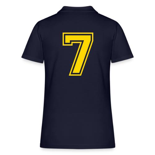 Number 7 in a classic athletic collegiate font - Women's Pique Polo Shirt