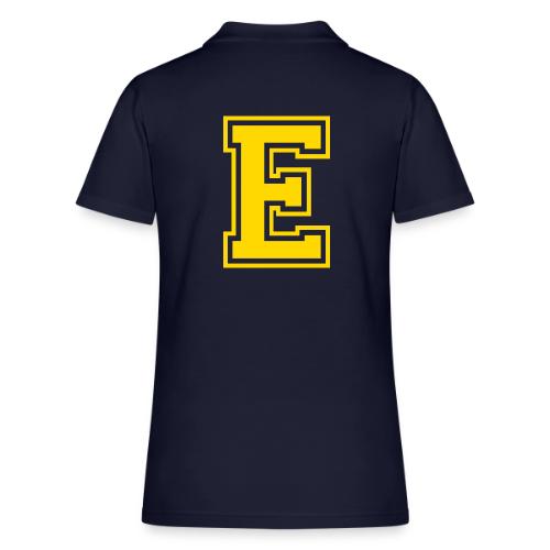 Letter E – Capital Athletic Alphabet Monogram - Women's Pique Polo Shirt