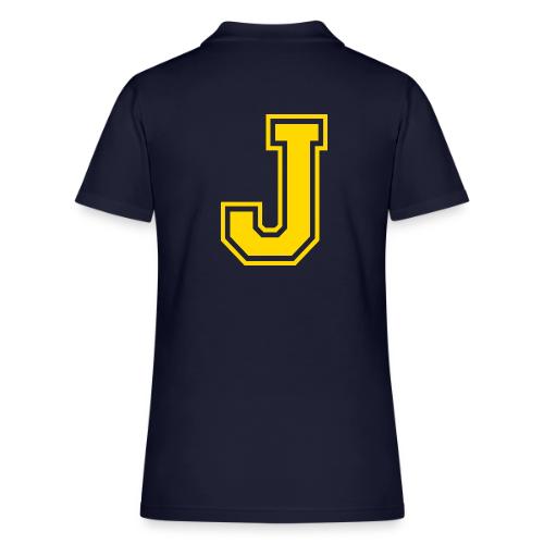 Letter J – Capital Athletic Alphabet Monogram - Women's Pique Polo Shirt