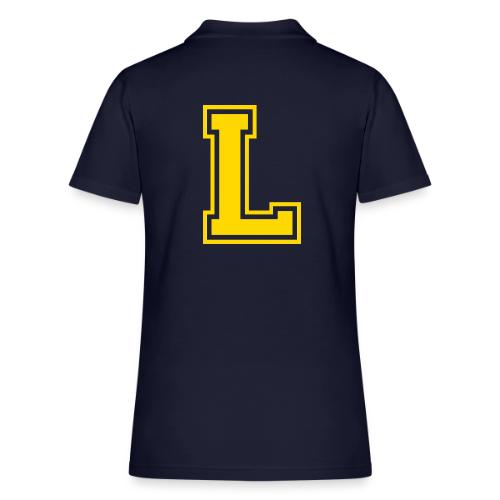 Letter L – Capital Athletic Alphabet Monogram - Women's Pique Polo Shirt