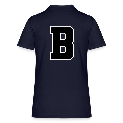 Varsity Letter B Athletic Alphabet Graphic - Women's Pique Polo Shirt