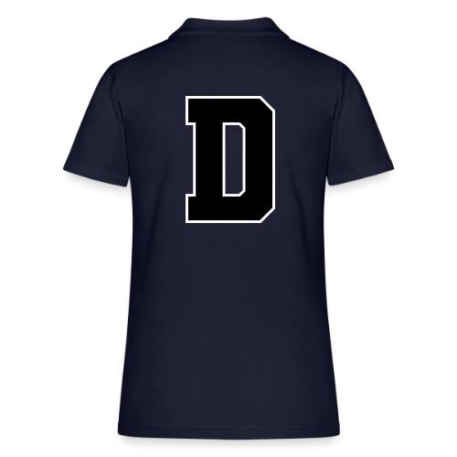 Varsity Letter D Athletic Alphabet Design - Women's Pique Polo Shirt