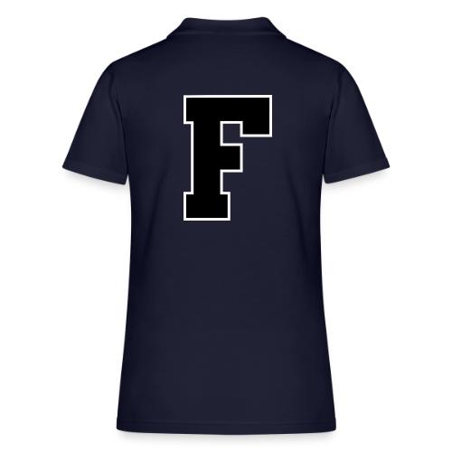 Varsity Letter F Athletic Monogram - Women's Pique Polo Shirt