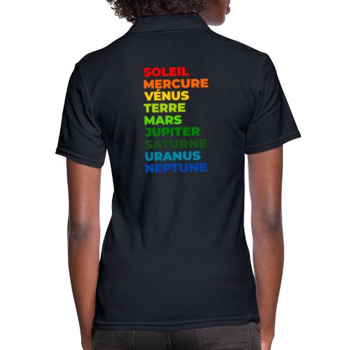 Solar System in Color - Women's Pique Polo Shirt