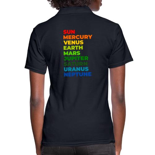 Color the solar system - Women's Pique Polo Shirt