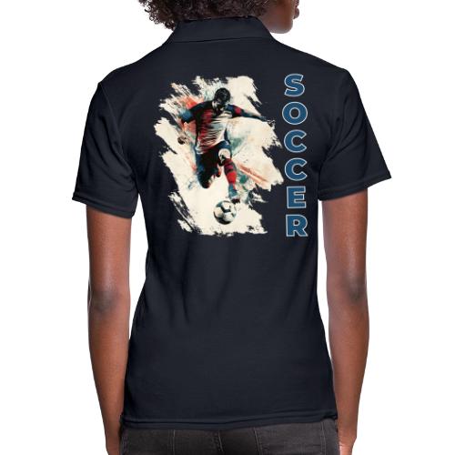 Soccer Power Move - Women's Pique Polo Shirt