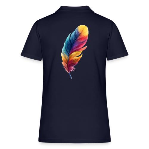 Rainbow Flight Feather - Women's Pique Polo Shirt