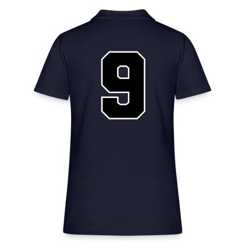 Varsity Number 9 Athletic Font - Women's Pique Polo Shirt