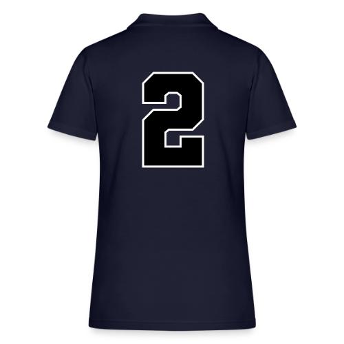 Varsity Number 2 Sports Design - Women's Pique Polo Shirt