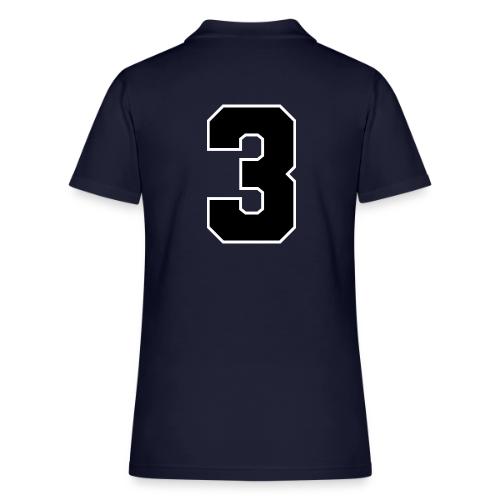 Varsity Number 3 Athletic Font - Women's Pique Polo Shirt