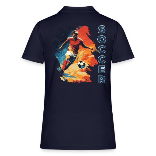 Soccer Action Pulse - Women's Pique Polo Shirt