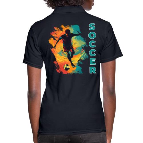 Soccer Hero Mode - Women's Pique Polo Shirt