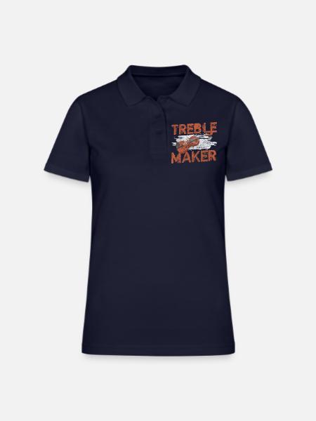 Violin Instrument - Women's Pique Polo Shirt - midnight navy - Front