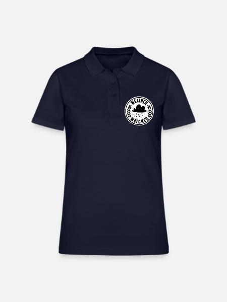 Weather Watcher - Women's Pique Polo Shirt - midnight navy - Front