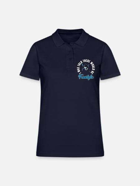 Funny Freestyle Skiing Outfit Freestyle Skier - Women's Pique Polo Shirt - midnight navy - Front
