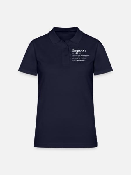 Engineer Definition Funny Engineering - Engineer - Women's Pique Polo Shirt - midnight navy - Front