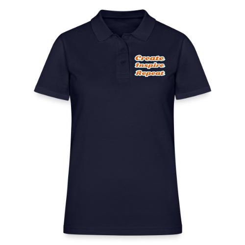 Create, Inspire, Repeat — Artist Life Script - Women's Pique Polo Shirt