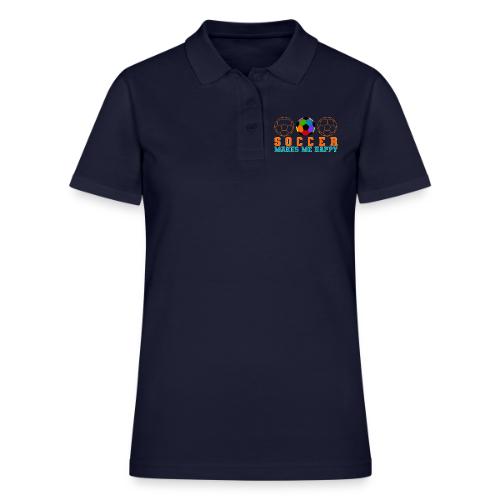 Soccer Makes Me Happy - Women's Pique Polo Shirt