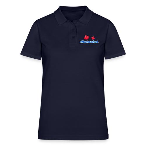 Montréal with two red maple leaves - Women's Pique Polo Shirt