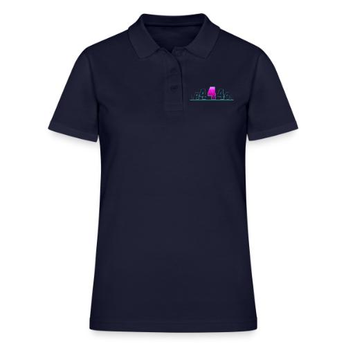 Number 4 in Magenta: Varsity Font - Women's Pique Polo Shirt