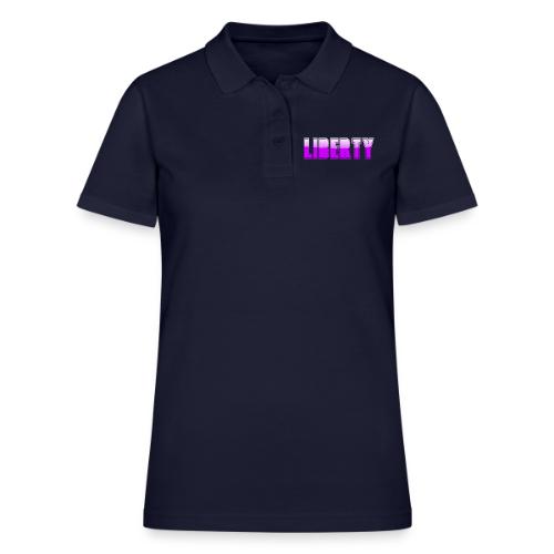 Liberty Typography Graphic Design - Women's Pique Polo Shirt