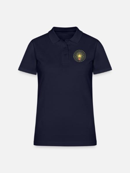 Be A Light - Women's Pique Polo Shirt - midnight navy - Front