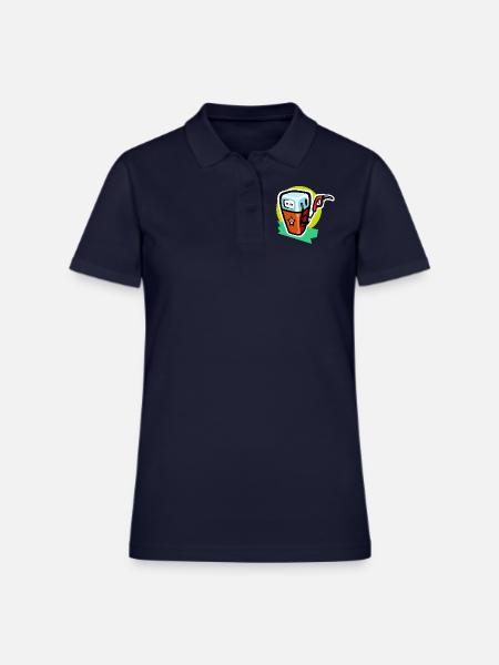 Gas Pump - Women's Pique Polo Shirt - midnight navy - Front