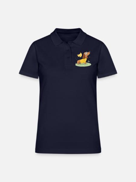 Cute dog - Women's Pique Polo Shirt - midnight navy