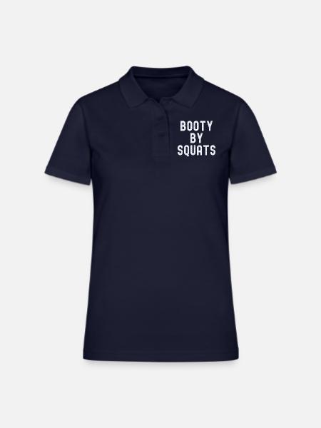 Booty By Squats - Women's Pique Polo Shirt - midnight navy - Front