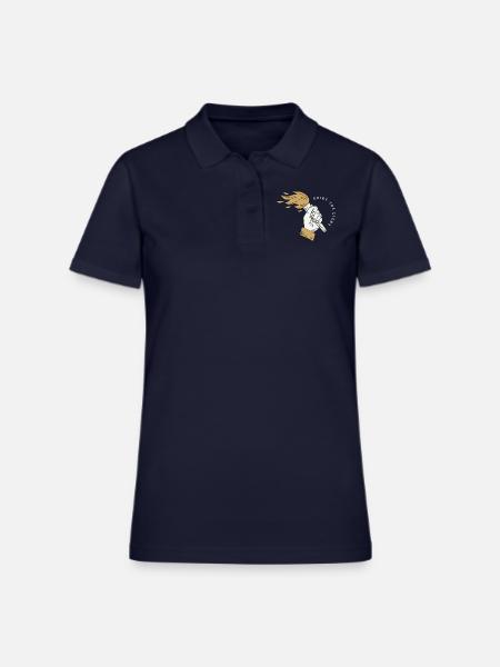 Bring The Light - Women's Pique Polo Shirt - midnight navy - Front